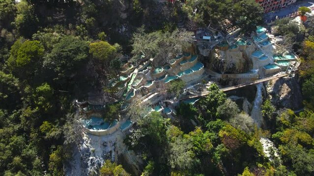 Tolantongo Hot Springs and Baths. Aerial View