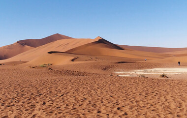 Scenic view of desert dunes in the Namib Desert, Namibia