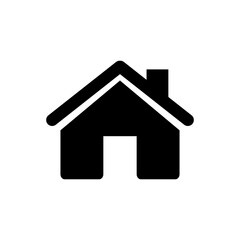 Dom z kominem - ikona wektorowa