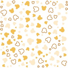 Popcorn pattern background. Vector illustration.