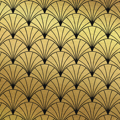 Classic Art deco abstract background. Gold leather paper universal