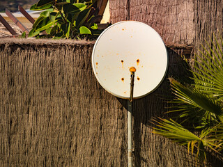 Satellite dish outdoors