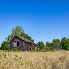 Fototapeta na wymiar houses in an abandoned village