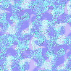 Ultraviolet iridescent fish pattern background. Modern digital lavender peri purple under the sea fishes texture. Tropical calm coastal wellness all over print.