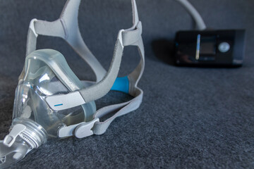 CPAP mask with a full face mask cpap machine against obstructive sleep apnea helps patients as...