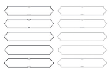 Set of Nameplate Premium. Lines Isolated Design Element. Vector illustration