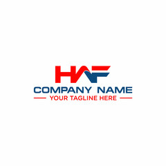 HAF Initial Modern Logo Design 