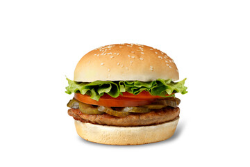 hamburger isolated on white