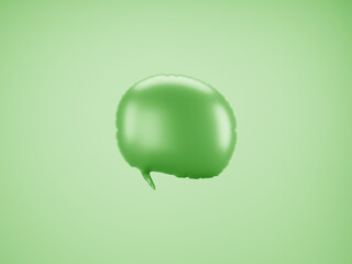Green Speech Balloon 3D 