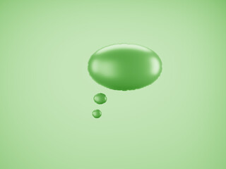 Green Speech Balloon 3D 