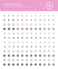 Simple and diverse arrow icons.
