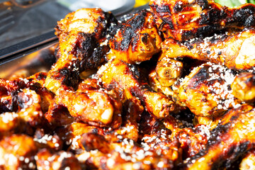 Grilled fresh chicken legs