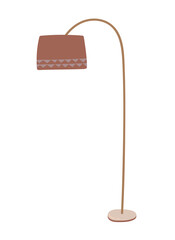Floor lamp, torchere. Vector illustration in a flat style