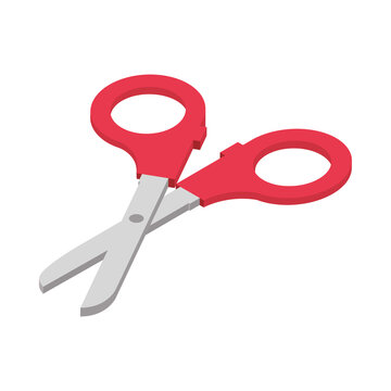 recommend clip art: scissors icon isometric