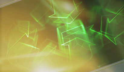 Recycling electronic waste data and sustainable symbol concept 3d illustration