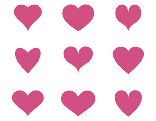 Heart contour vector. Purple hand drawn love icon isolated. Paint brush stroke heart icon. Hand drawn vector for love logo, heart symbol, doodle icon and Valentine's day. Painted grunge vector shape