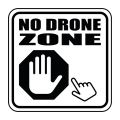 Fototapeta premium Logo no drone zone.