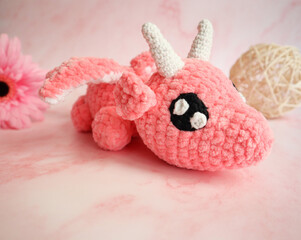 Crchet dragon toy amigurumi handmade