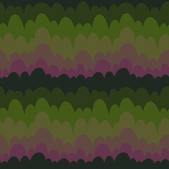 Obraz premium Seamless waves pattern with cartoon clouds for wallpaper and fabrics and packaging and linens and kids