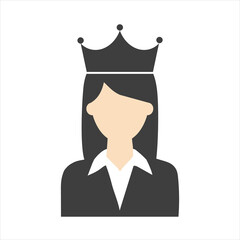 Icon of a girl with a crown on her head.