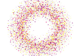 Multicolored Circle Background White Vector. Confetti Fete Illustration. Bright Event. Colorful Round Group. Dot Celebration Template.