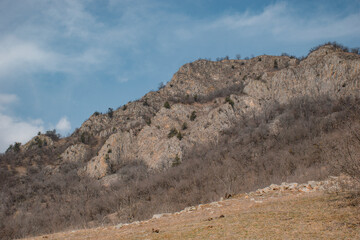 landscape and sky  in the mountains