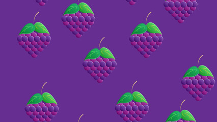 blackberry of blue color on a blue background,  illustration, pattern. berry with a large green leaf with a branch. appetizing food illustration, wallpaper for cafe and restaurant