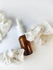 wrinkled wipes and nasal spray, the concept of treatment of the common cold