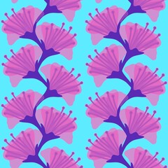 Simple floral seamless pattern with flowers for fabrics and cards and linens and kids and wrapping paper