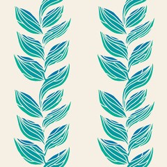 Seamless leaves and branches pattern for fabrics and textiles and cards and linens and wrapping paper