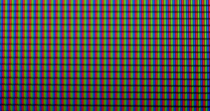 Flashing different colors in bokeh effect. Pixels change color. Dynamic attachment. Glitch effect.