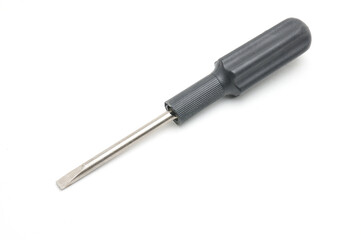 Screwdriver for repair work on a white background