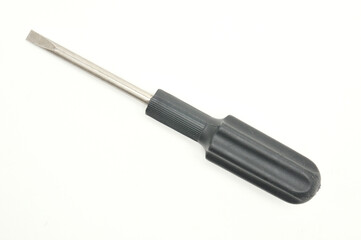 Screwdriver for repair work on a white background