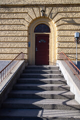 entrance to old brick building, Torshov, Oslo, Norway