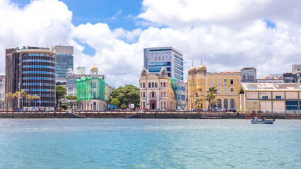 View of the old center of Recife in the Pina Basin