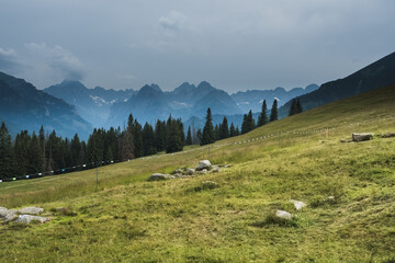 view of the High Tatras from the Rusinowa polana © Piotr