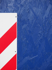Naklejka premium red white striped sign