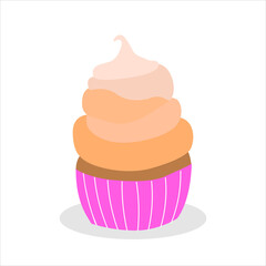 Cupcake dessert, vector illustrator. cartoon design, Vector illustration