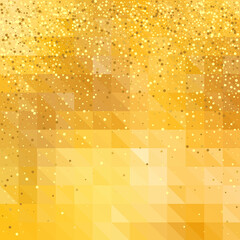 Gold crystal abstract pattern. Honey background. Sparkles, lights.
