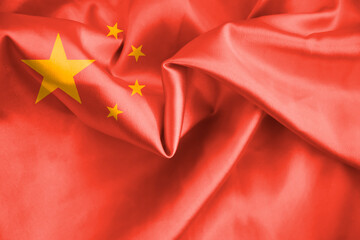 China flag silk background texture