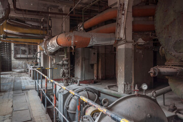 Old abandoned Victorian power plant in the center of Poland 
