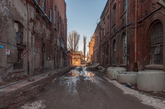Old abandoned Victorian power plant in the center of Poland 