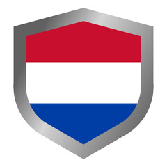 Obraz premium Netherlands flag shield