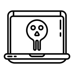 laptop and skull