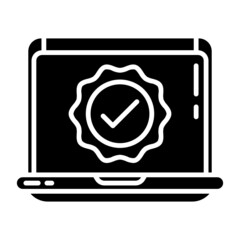 laptop and check verified