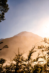 Naklejka premium Sunset in the mountains in Arthurs Pass, Canterbury, New Zealand