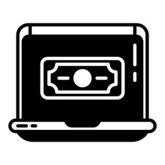 laptop and money dollar