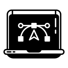 laptop and vector pen