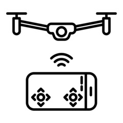 smartphone and drone