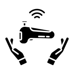 hand and controller gamepad © Pictranoosa